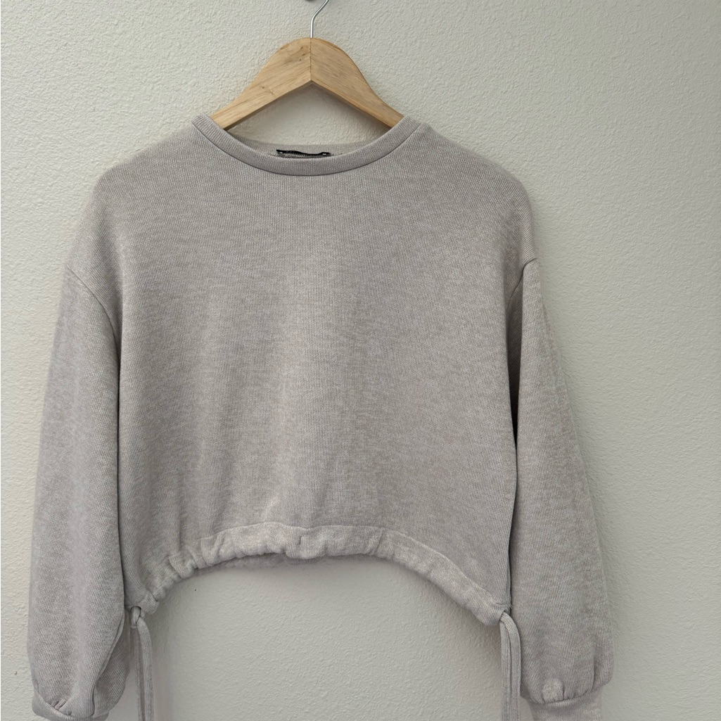 Zara Long Sleeve Crop Top Size L